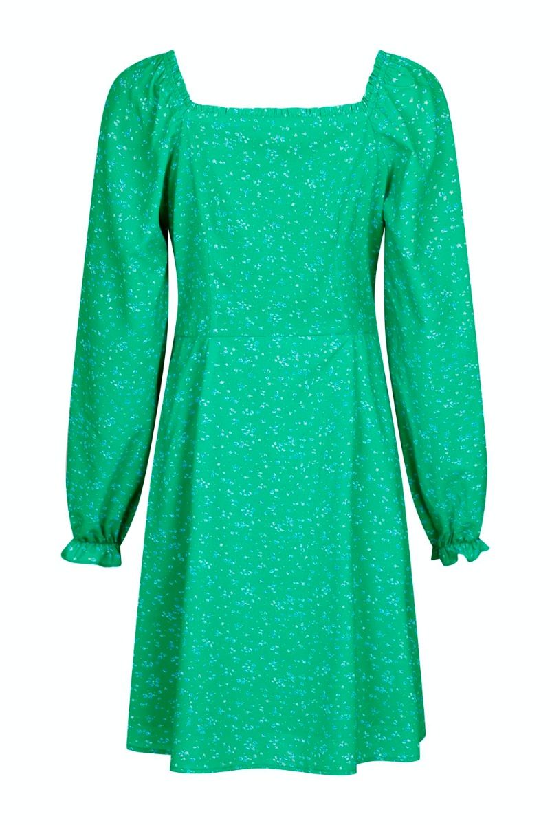 Neo Noir - Kjole - Malla Flower Burst Dress - Green