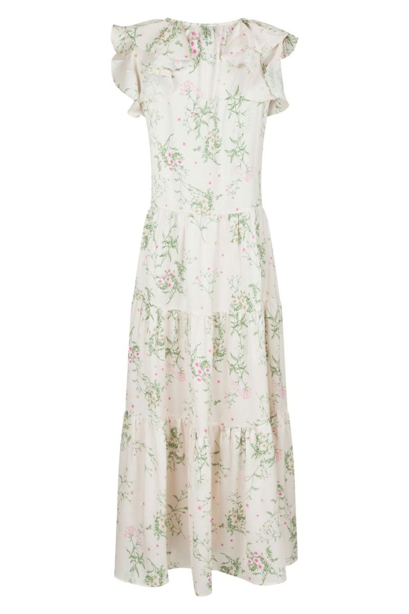 Neo Noir - Kjole - Messina Flower Field Dress - Off White