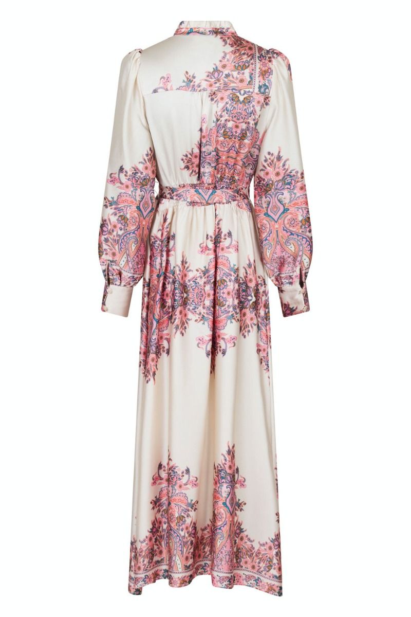 Neo Noir - Kjole - Nova Paisley Border Dress - Light Pink