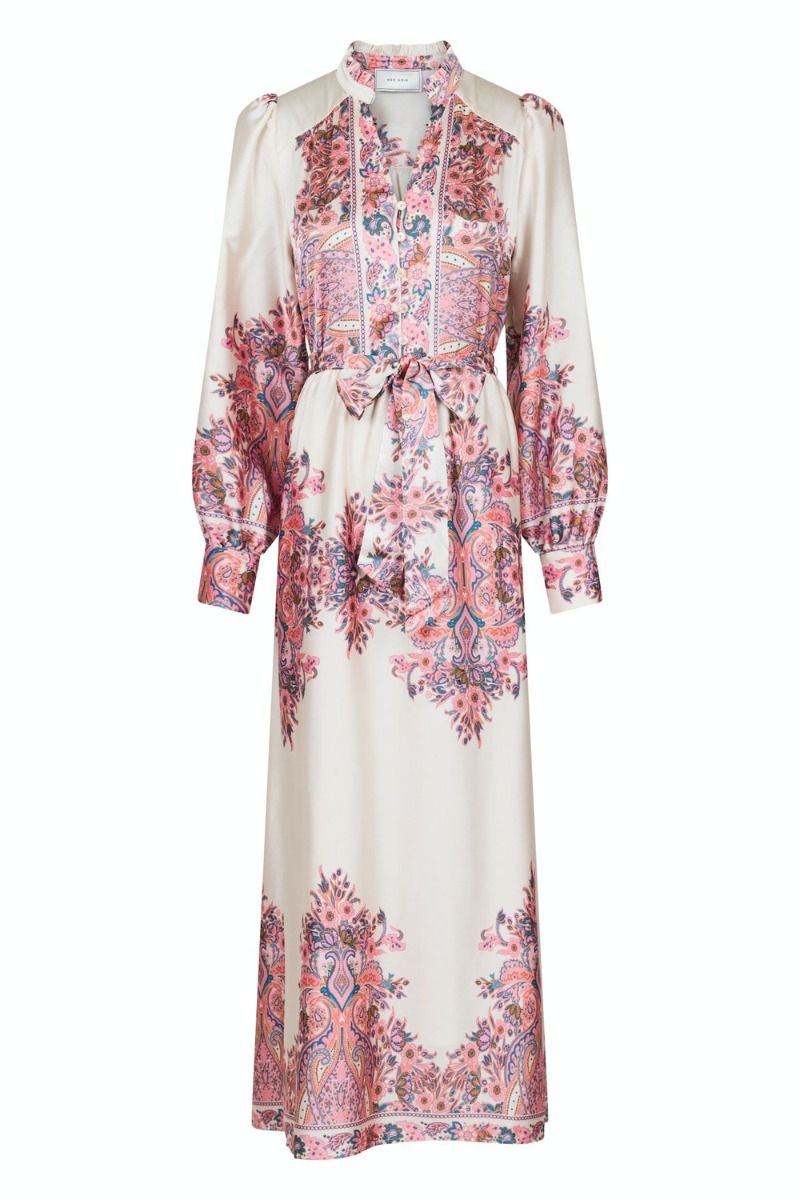 Neo Noir - Kjole - Nova Paisley Border Dress - Light Pink