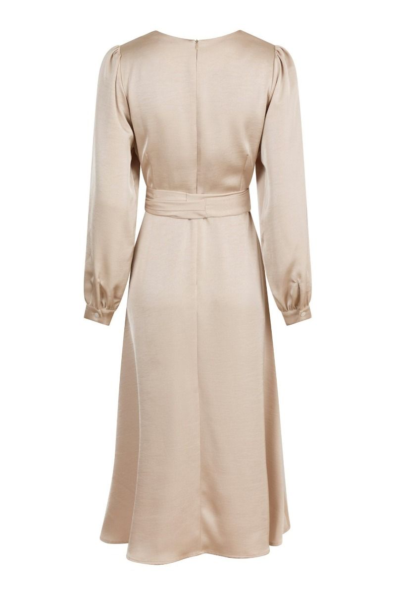Neo Noir - Kjole - Rimini Heavy Sateen Dress - Champagne