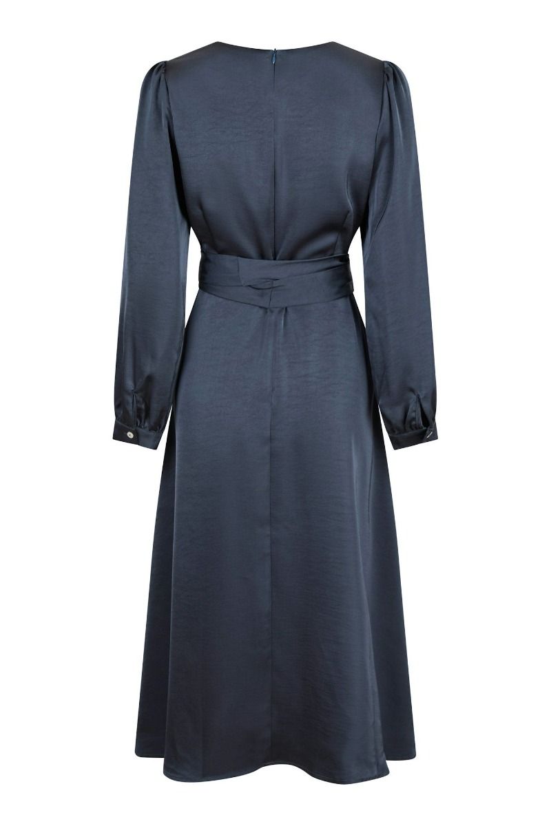 Neo Noir - Kjole - Rimini Heavy Sateen Dress - Midnight Blue
