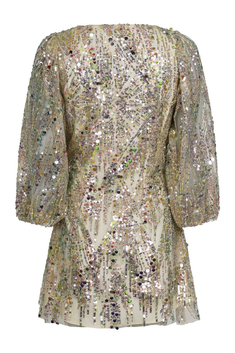 Neo Noir - Kjole - Sloane Multi Sequins Dress - Champagne