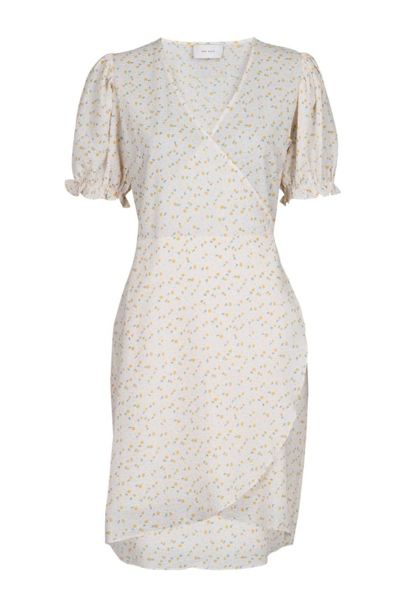 Neo Noir - Kjole - Spang Lemon Flower Dress - Light Yellow