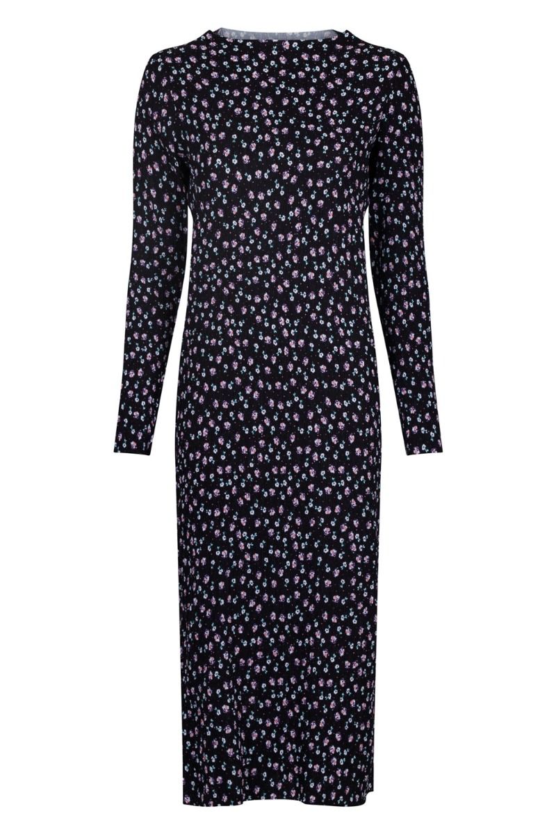 Neo Noir - Kjole - Vogue Flower Spray Dress - Black