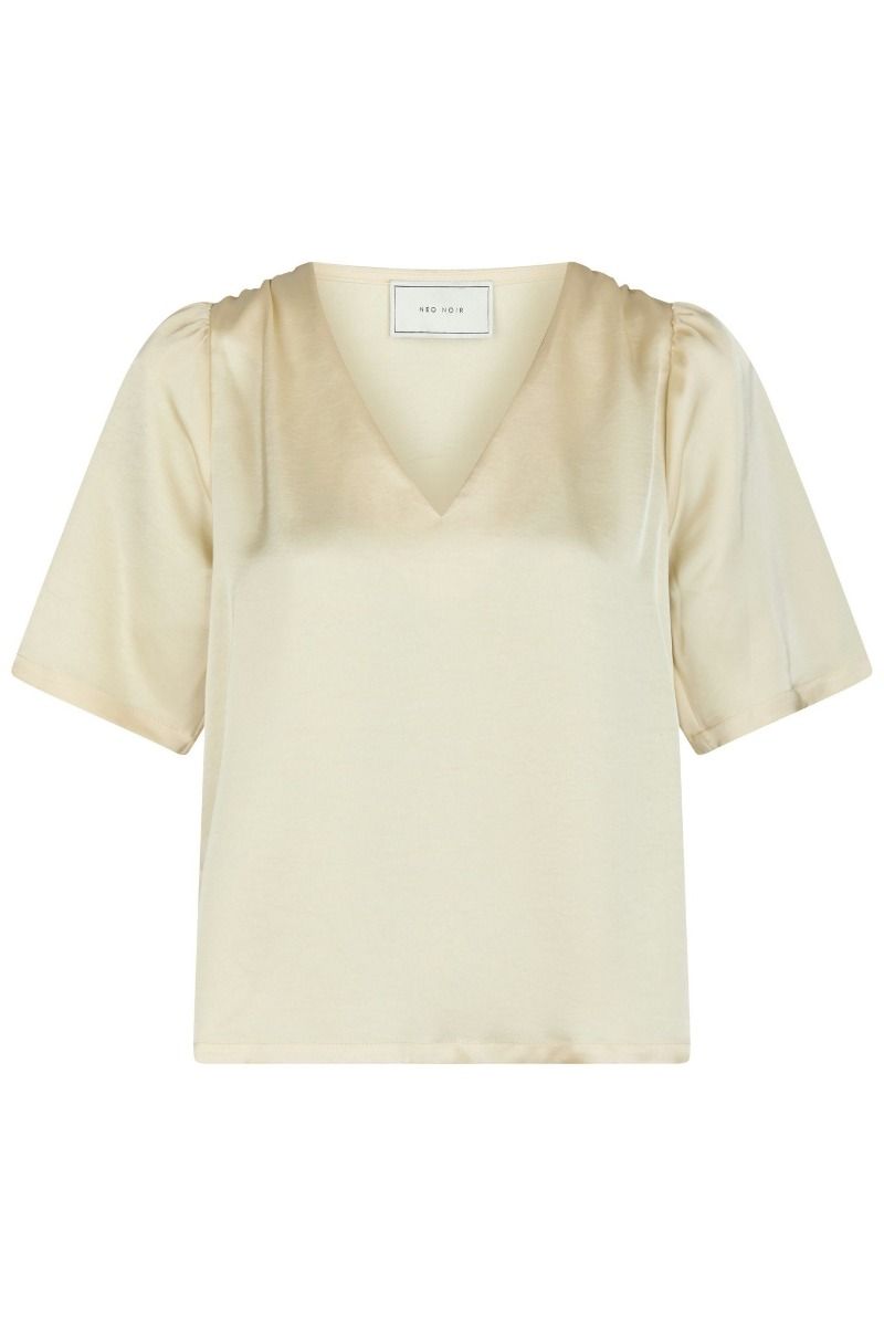 Neo Noir - Bluse - Largo Heavy Sateen Blouse - Light Yellow