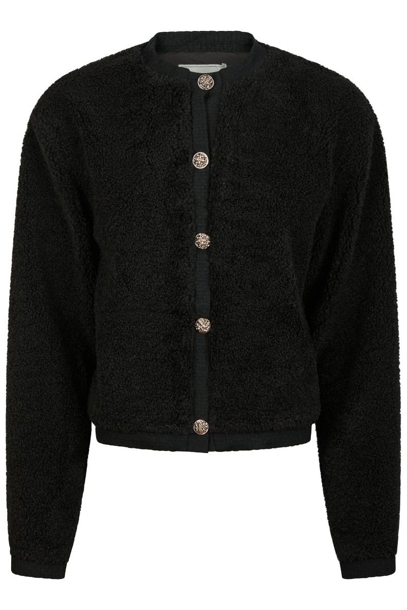 Neo Noir - Cardigan - Limo Fluffy Knit Cardigan - Black