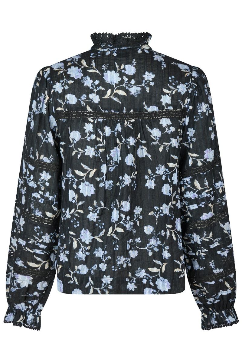 Neo Noir - Bluse - Lyla Night Flower Blouse - Navy
