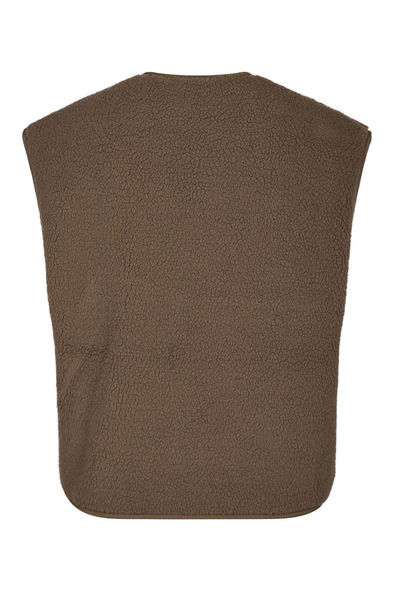 Neo Noir - Vest - Mariko Teddy Vest - Taupe