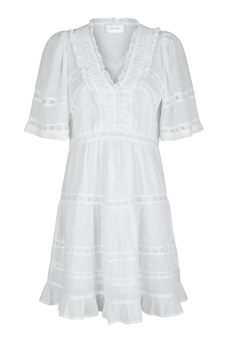 Neo Noir - Kjole - Milene S Voile Dress - White