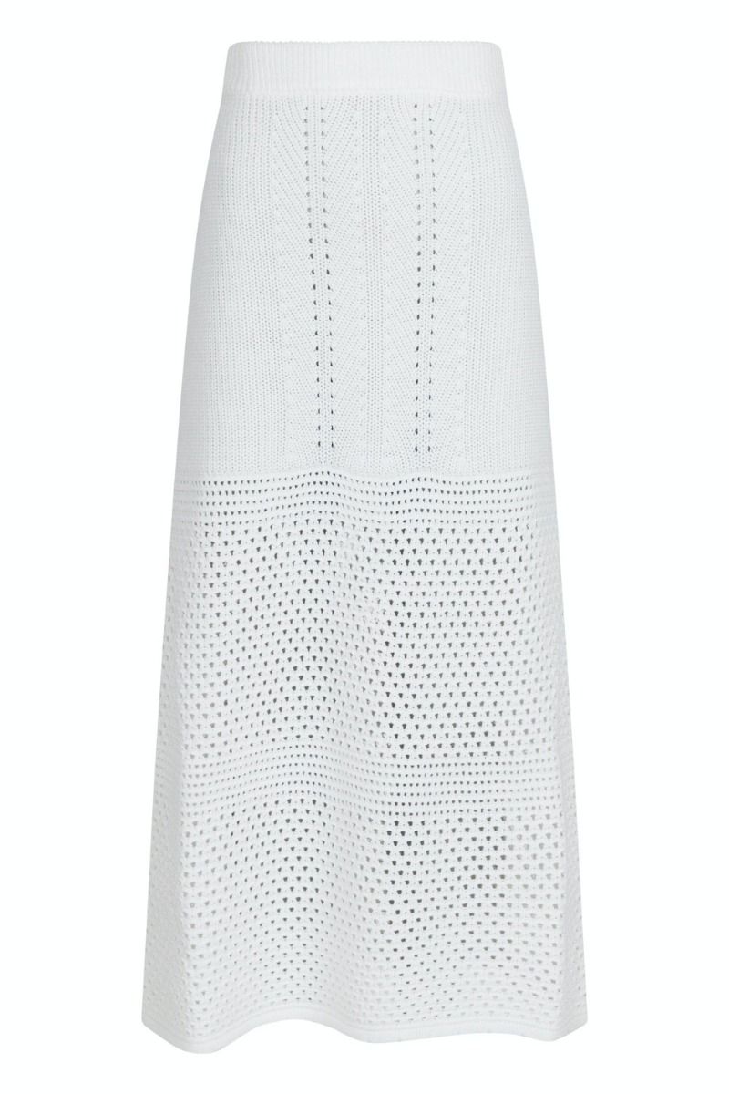 Neo Noir - Nederdel - Como Crochet Knit Skirt - Off White
