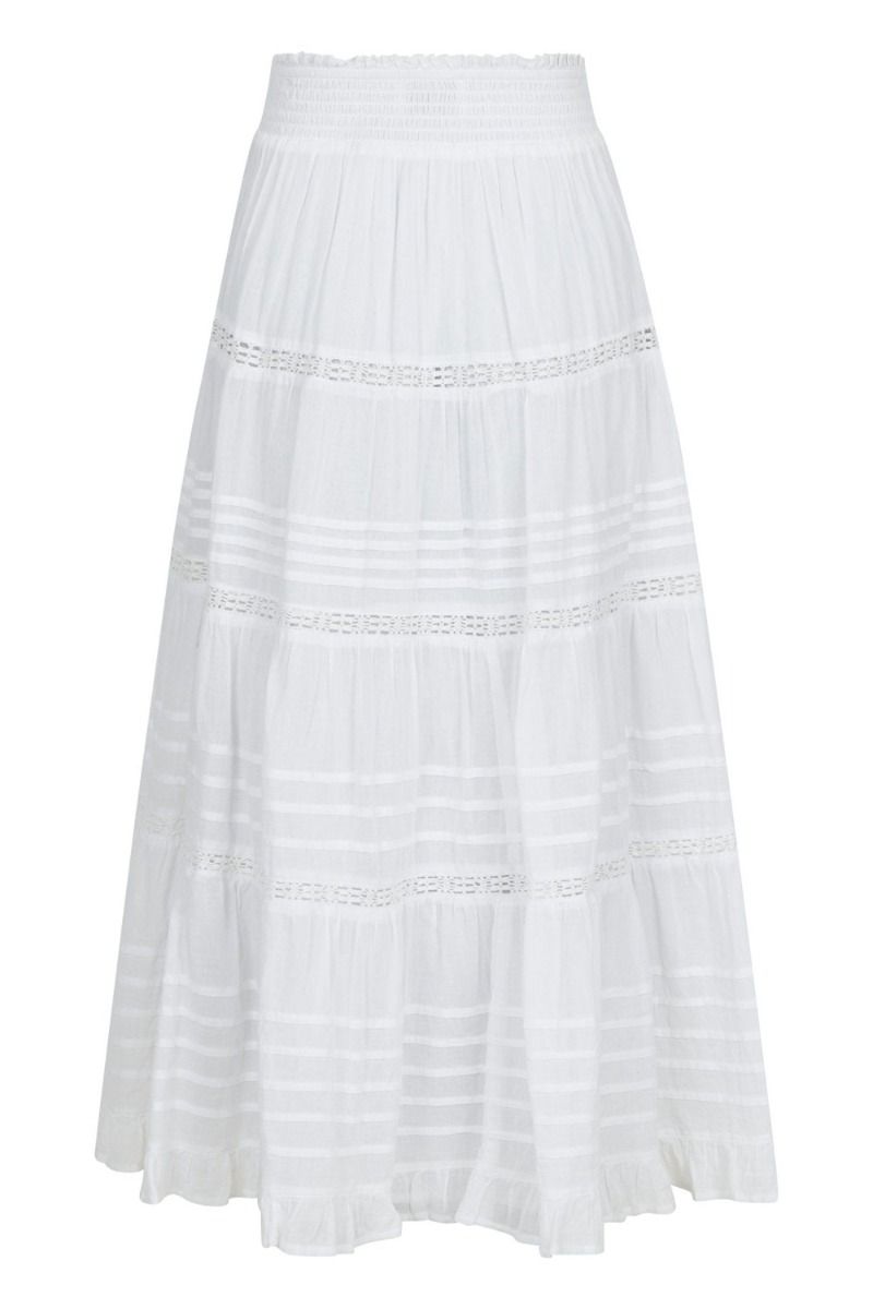 Neo Noir - Nederdel - Felicia S Voile Skirt - White