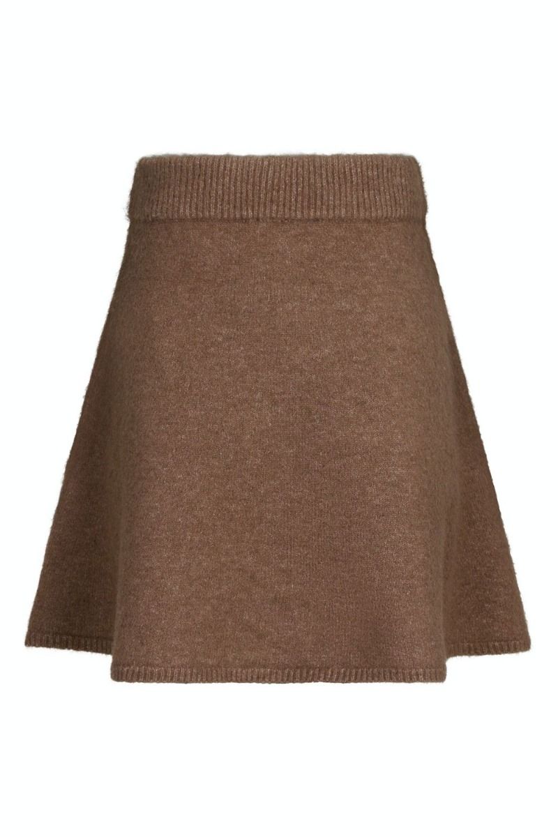 Neo Noir - Nederdel - Gisa Knit Skirt - Dusty Brown