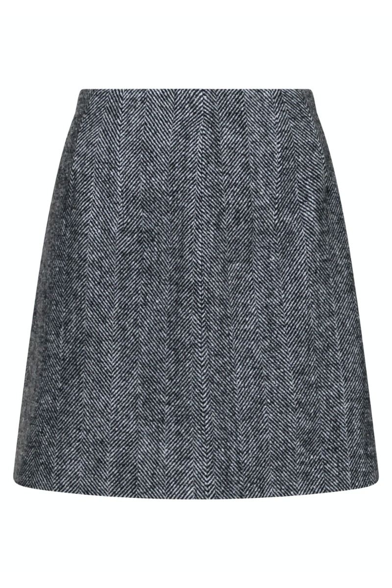 Neo Noir - Nederdel - Helmine Herringbone Skirt - Black