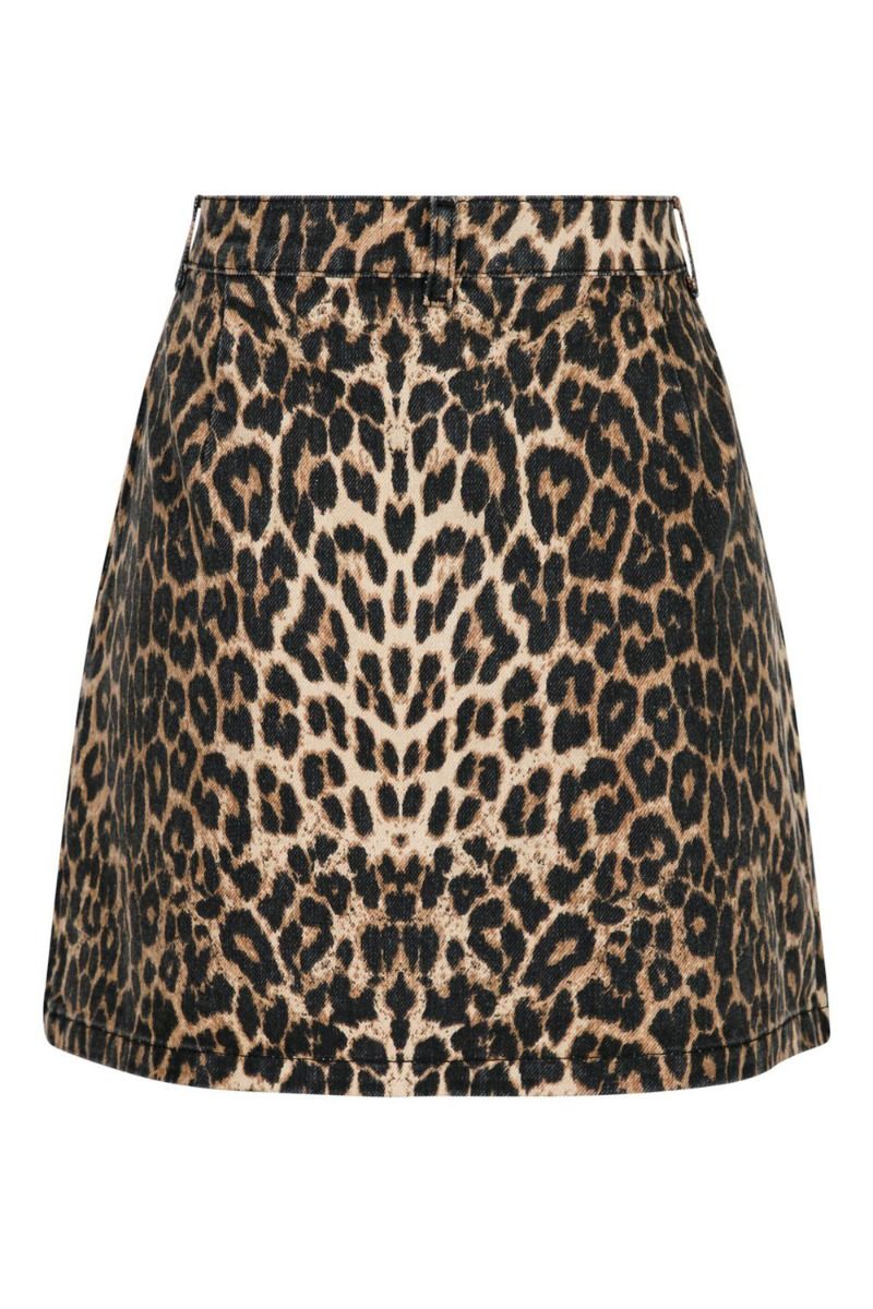 Neo Noir - Nederdel - Kendra Leopard Skirt - Leopard