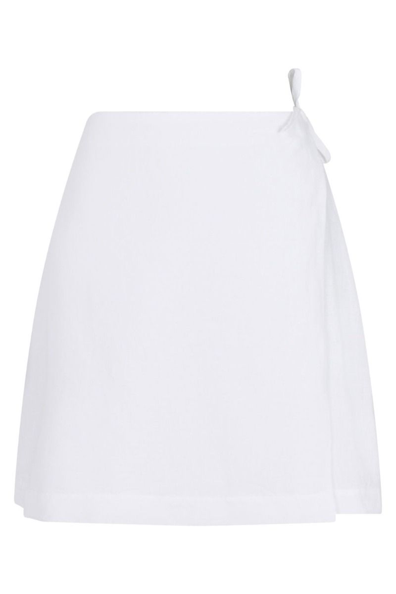 Neo Noir - Nederdel - Kinsa Linen Skirt - White