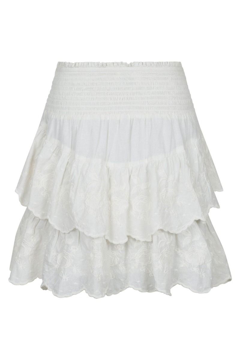 Neo Noir - Nederdel - Line Emb Skirt - Off White