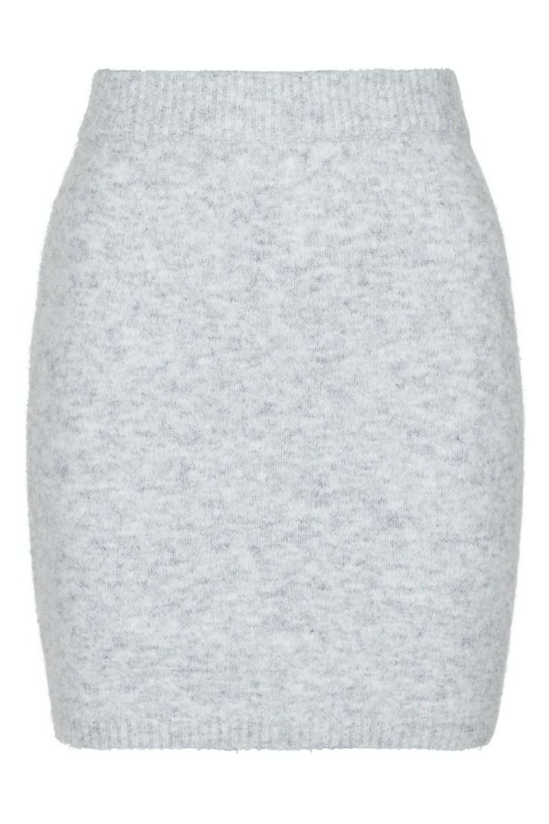Neo Noir - Nederdel - Marie Knit Skirt - Light Grey Melange