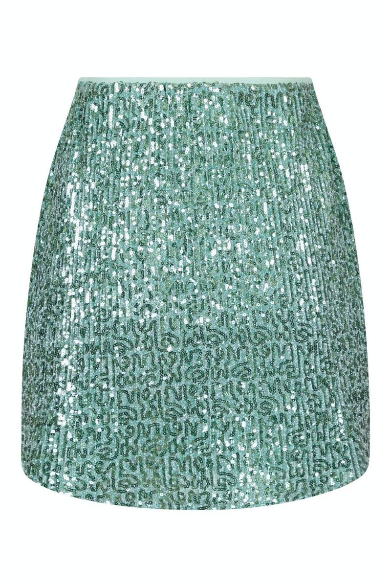 Neo Noir - Nederdel - Miva Glitter Skirt - Mint