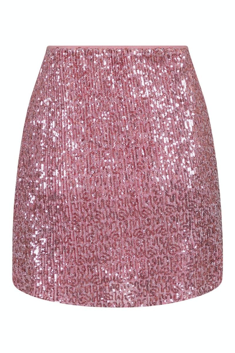 Neo Noir - Nederdel - Miva Glitter Skirt - Rose