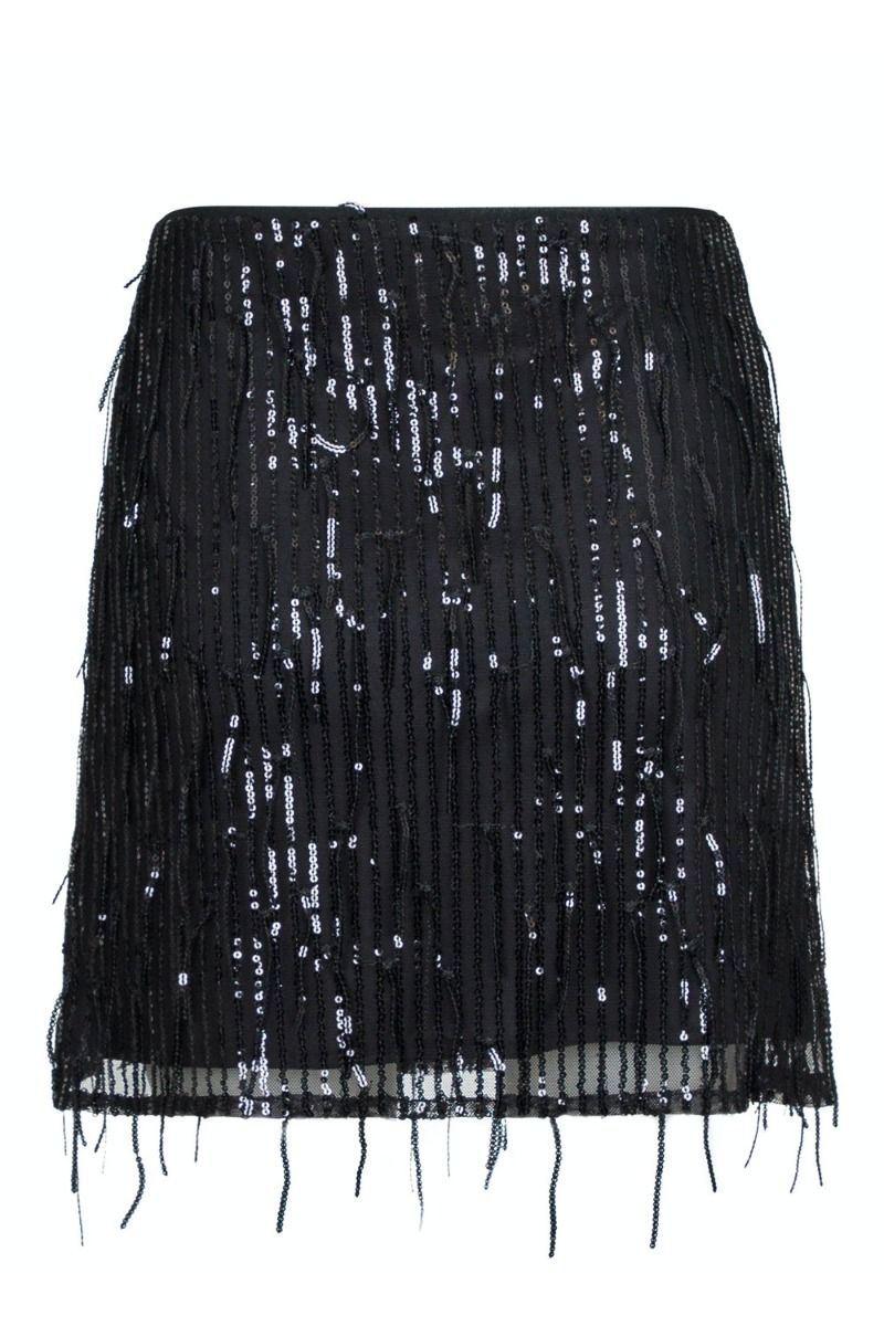 Neo Noir - Nederdel - Miva Sequins Skirt - Black