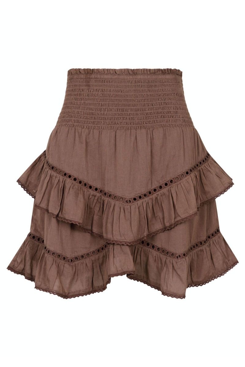 Neo Noir - Nederdel - Ricki S Voile Skirt - Light Brown