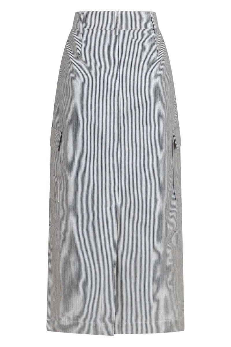 Neo Noir - Nederdel - Sannie Stripe Skirt - Off White