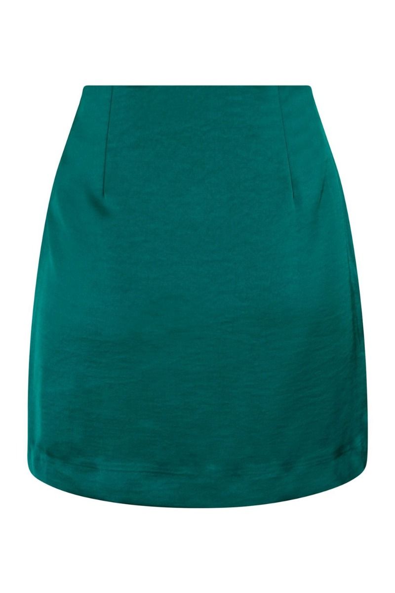 Neo Noir - Nederdel - Sienna Heavy Sateen Skirt - Dark Green