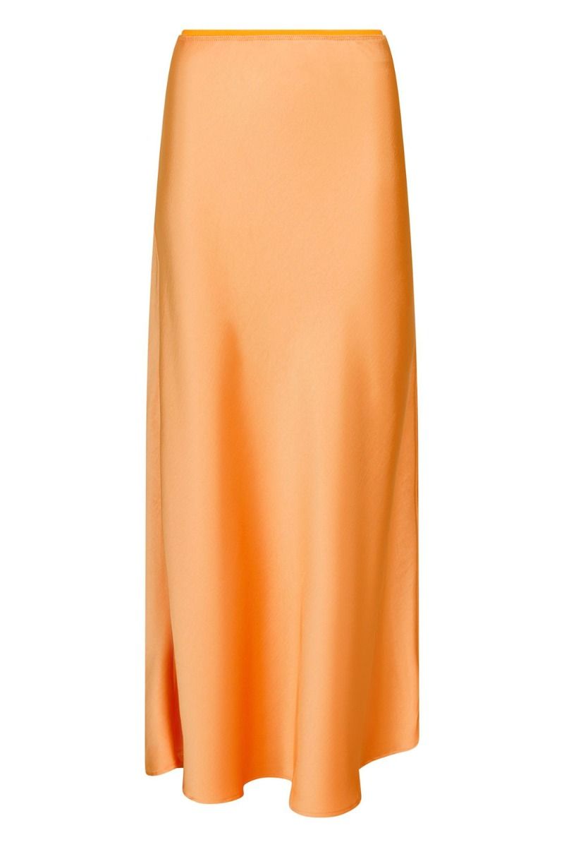 Neo Noir - Nederdel - Vicky Heavy Sateen Skirt - Orange