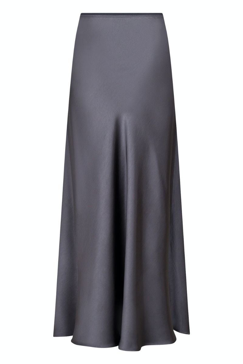 Neo Noir - Nederdel - Vicky Heavy Sateen Skirt - Dark Grey