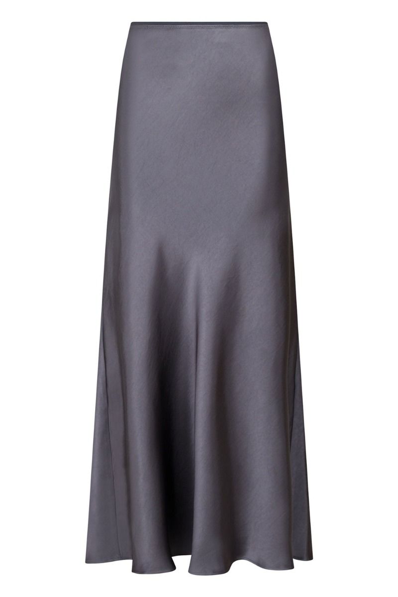 Neo Noir - Nederdel - Vicky Heavy Sateen Skirt - Dark Grey