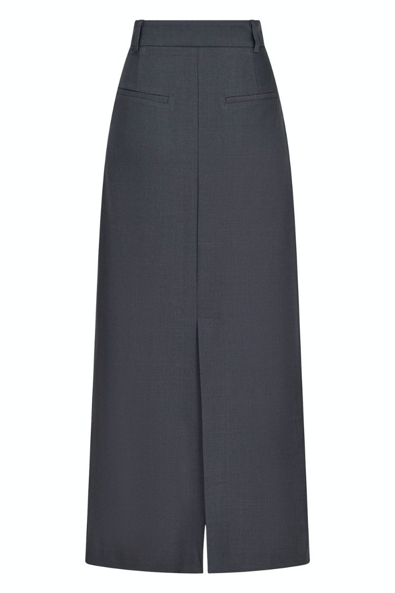 Neo Noir - Nederdel - Vipse Melange Skirt - Dark Grey