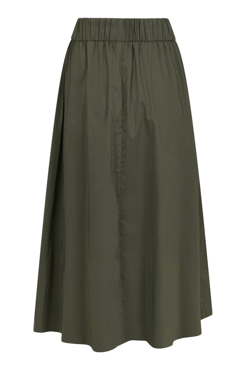 Neo Noir - Nederdel - Yara Poplin Skirt - Army