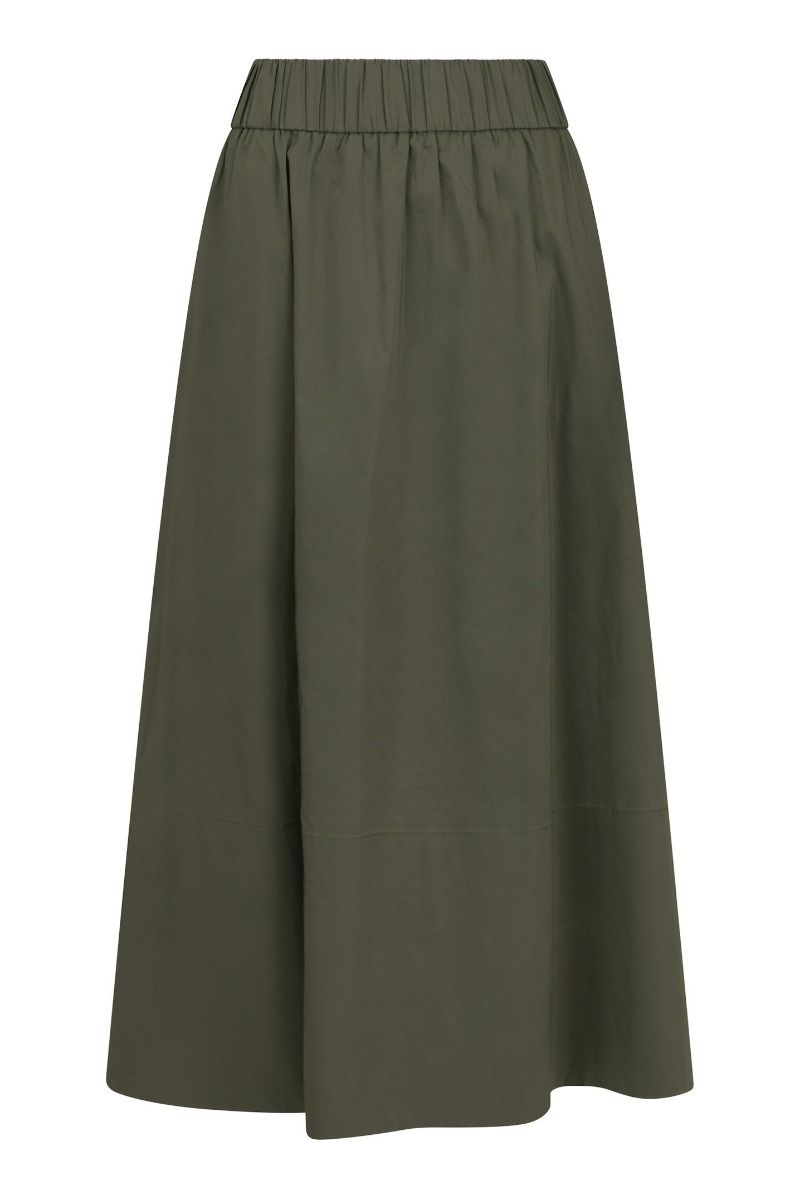 Neo Noir - Nederdel - Yara Poplin Skirt - Army