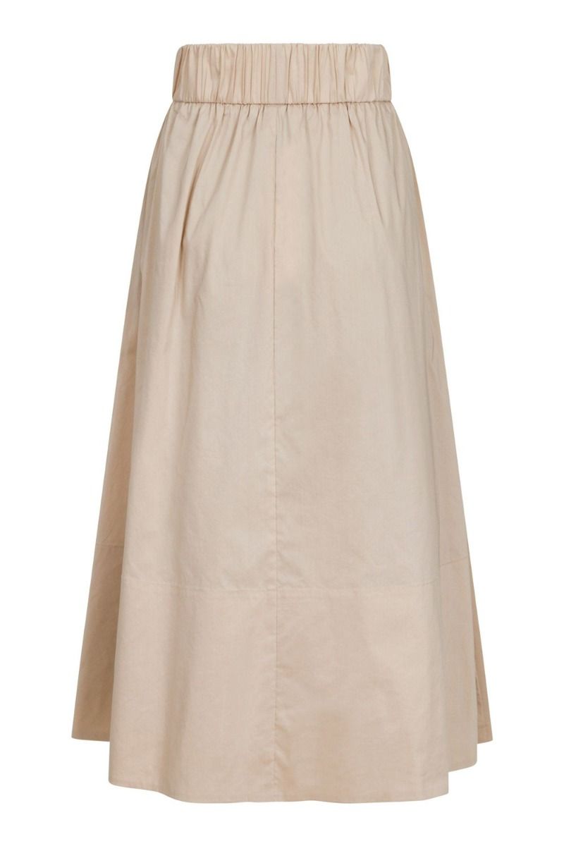 Neo Noir - Nederdel - Yara Poplin Skirt - Dark Sand