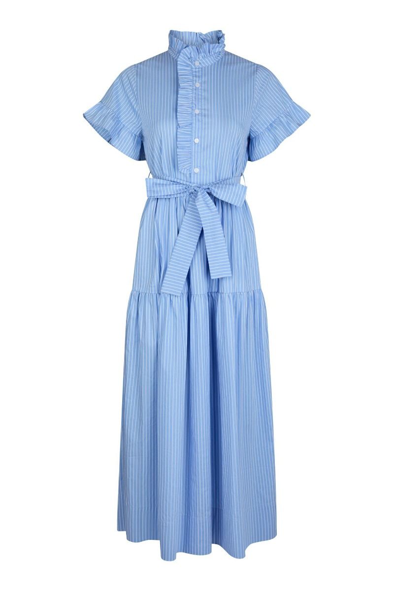 Neo Noir - Kjole - Nellie Stripe Dress - Light Blue