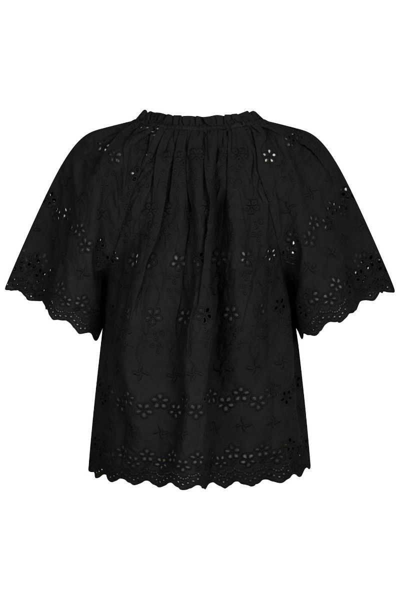Neo Noir - Bluse - Odet Embroidery Blouse - Black
