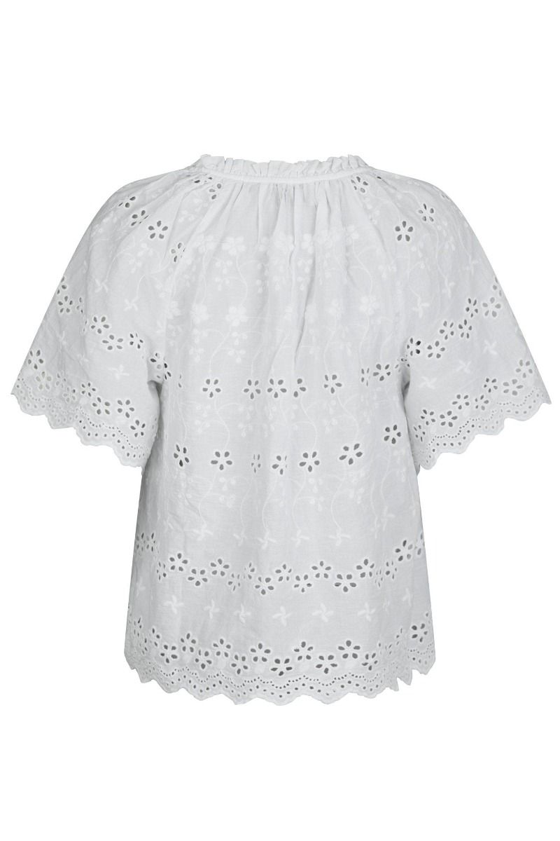 Neo Noir - Bluse - Odet Embroidery Blouse - White