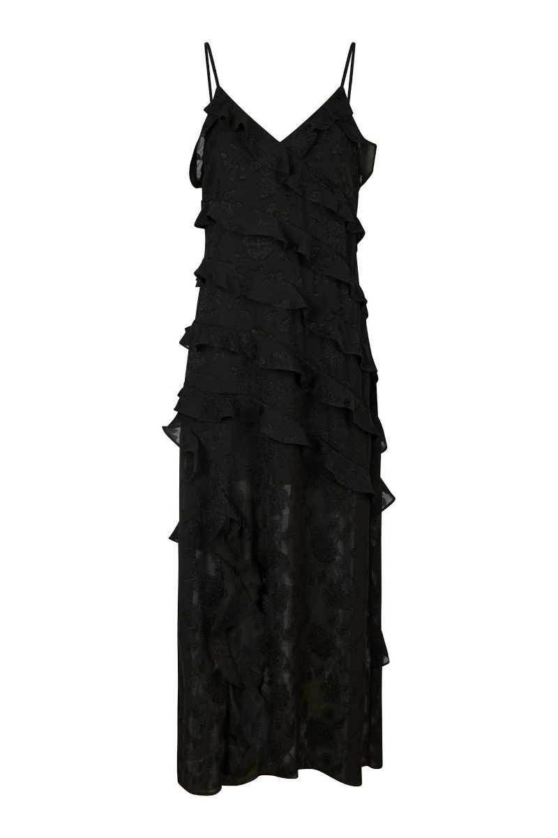 Neo Noir - Kjole - Palazzo Burnout Dress - Black