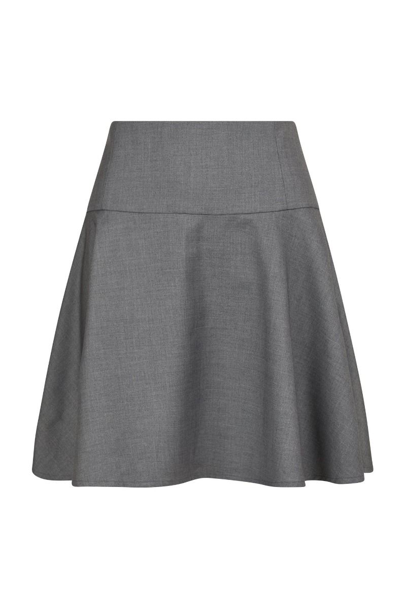 Neo Noir - Nederdel - Pamelo Skirt - Dark Grey Melange 