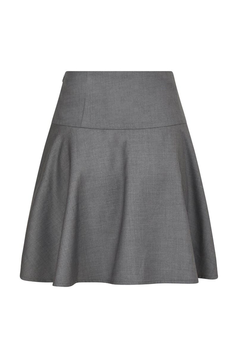 Neo Noir - Nederdel - Pamelo Skirt - Dark Grey Melange 