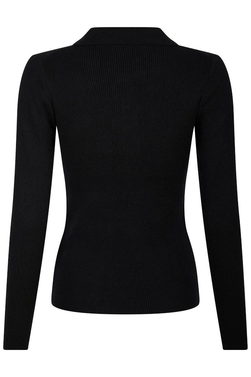 Neo Noir - Bluse - Panama Knit Blouse - Black