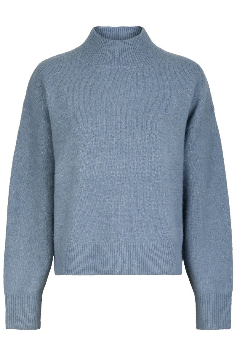 Neo Noir - Strik - Paulina Knit Blouse - Smoke Blue