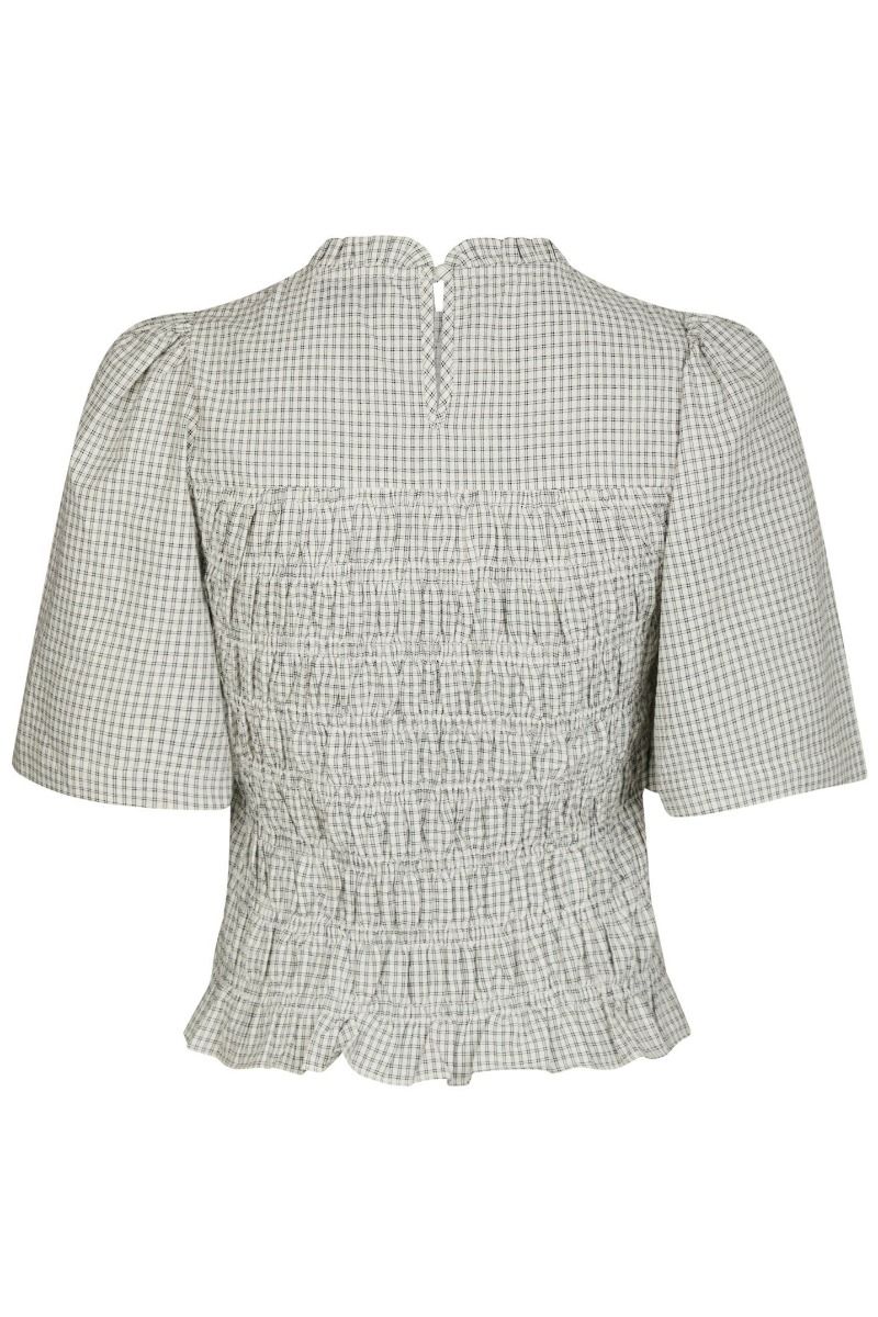 Neo Noir - Bluse - Possini Small Check Blouse - Creme