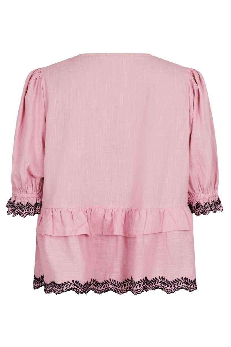 Neo Noir - Bluse - Raya Embroidery Blouse - Powder