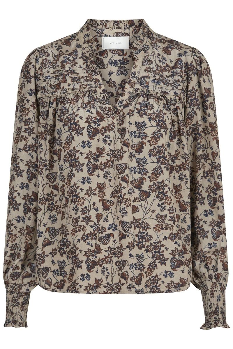 Neo Noir - Bluse - Rhia Drapy Ivy Blouse - Taupe