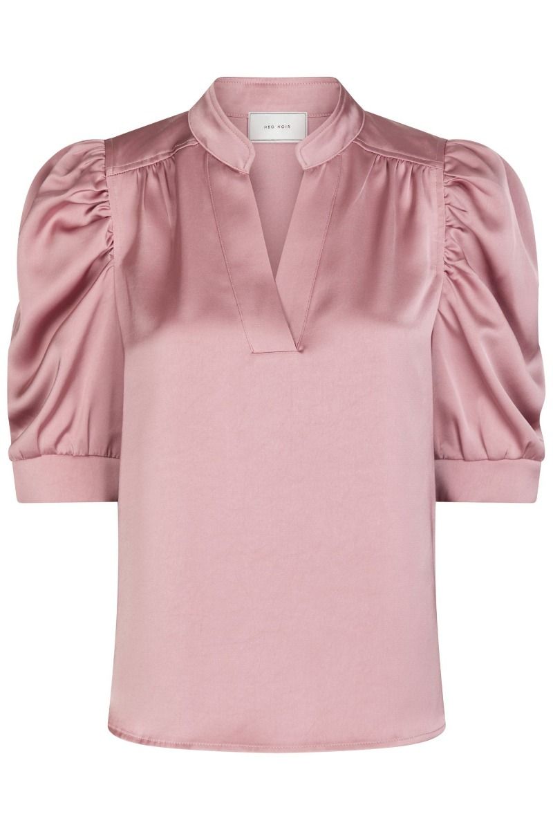 Neo Noir - Bluse - Roella Heavy Sateen Blouse - Evening Rose