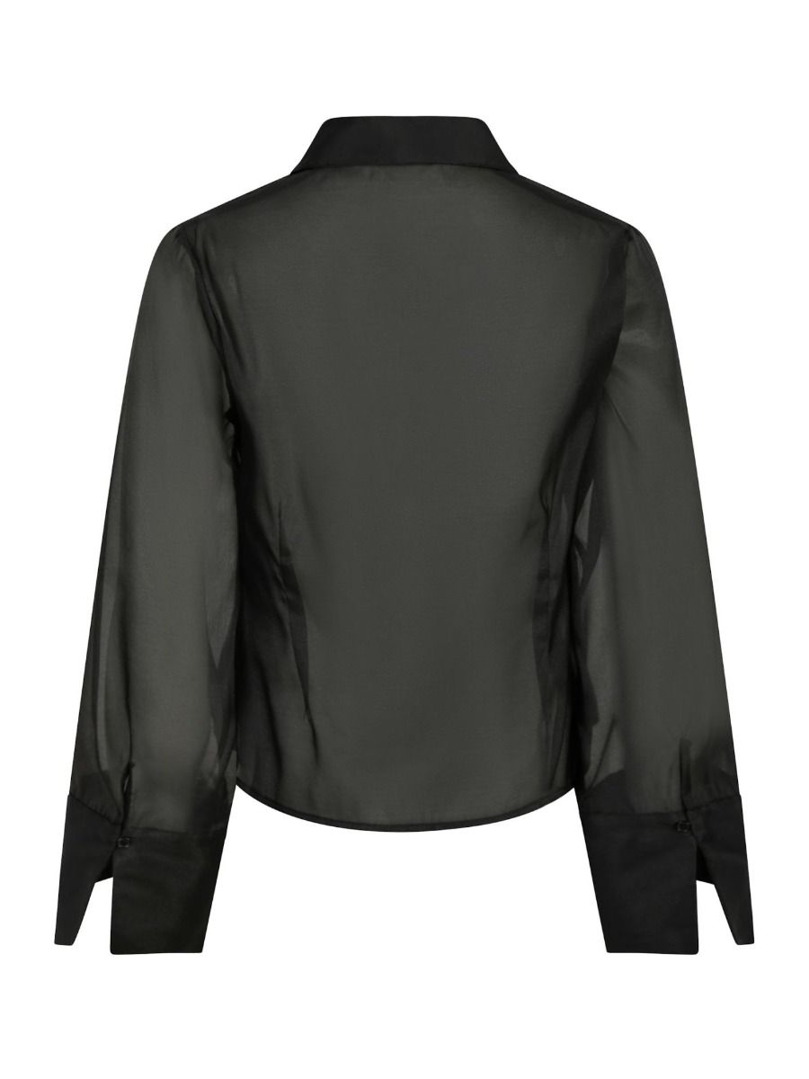 Neo Noir - Skjorte - Rosa Organza Shirt - Black