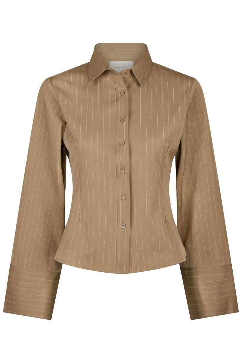 Neo Noir - Skjorte - Rosa Pinstripe Shirt - Dark Sand