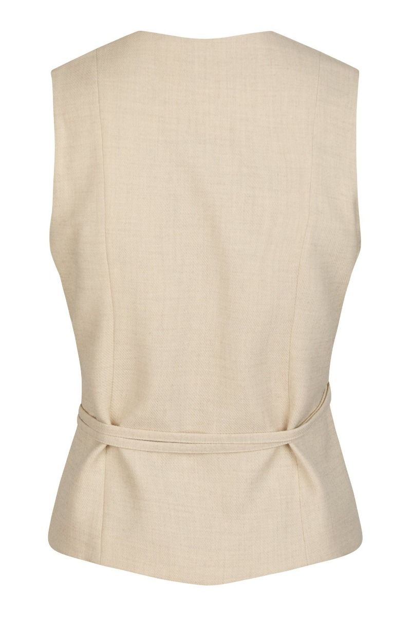 Neo Noir - Vest - Samara Melange Waistcoat - Beige Melange